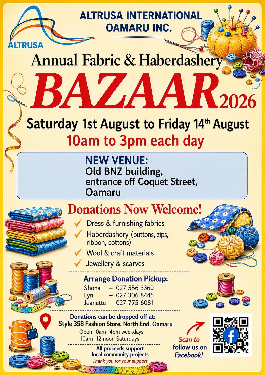 Annual Fabric & Haberdashery Bazaar