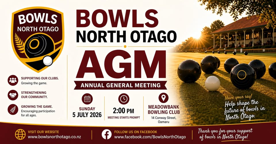 Bowls North Otago - AGM