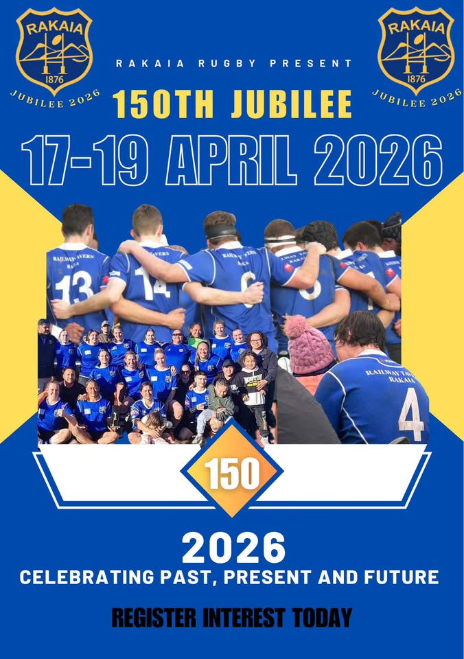 RAKAIA RUGBY CLUB 150TH JUBILEE