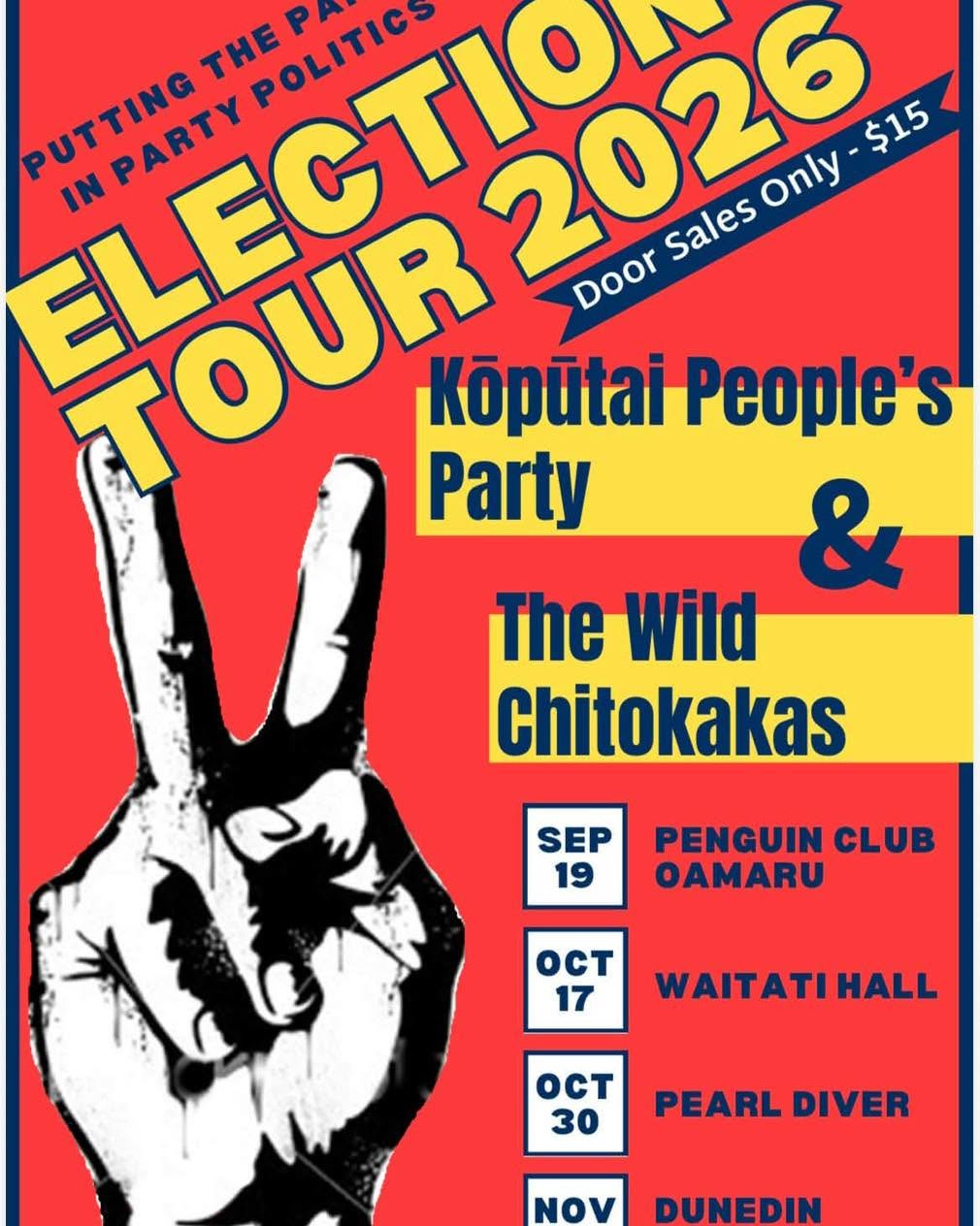 Election Tour- Kōpūtai People’s Party and The Wild Chitokakas