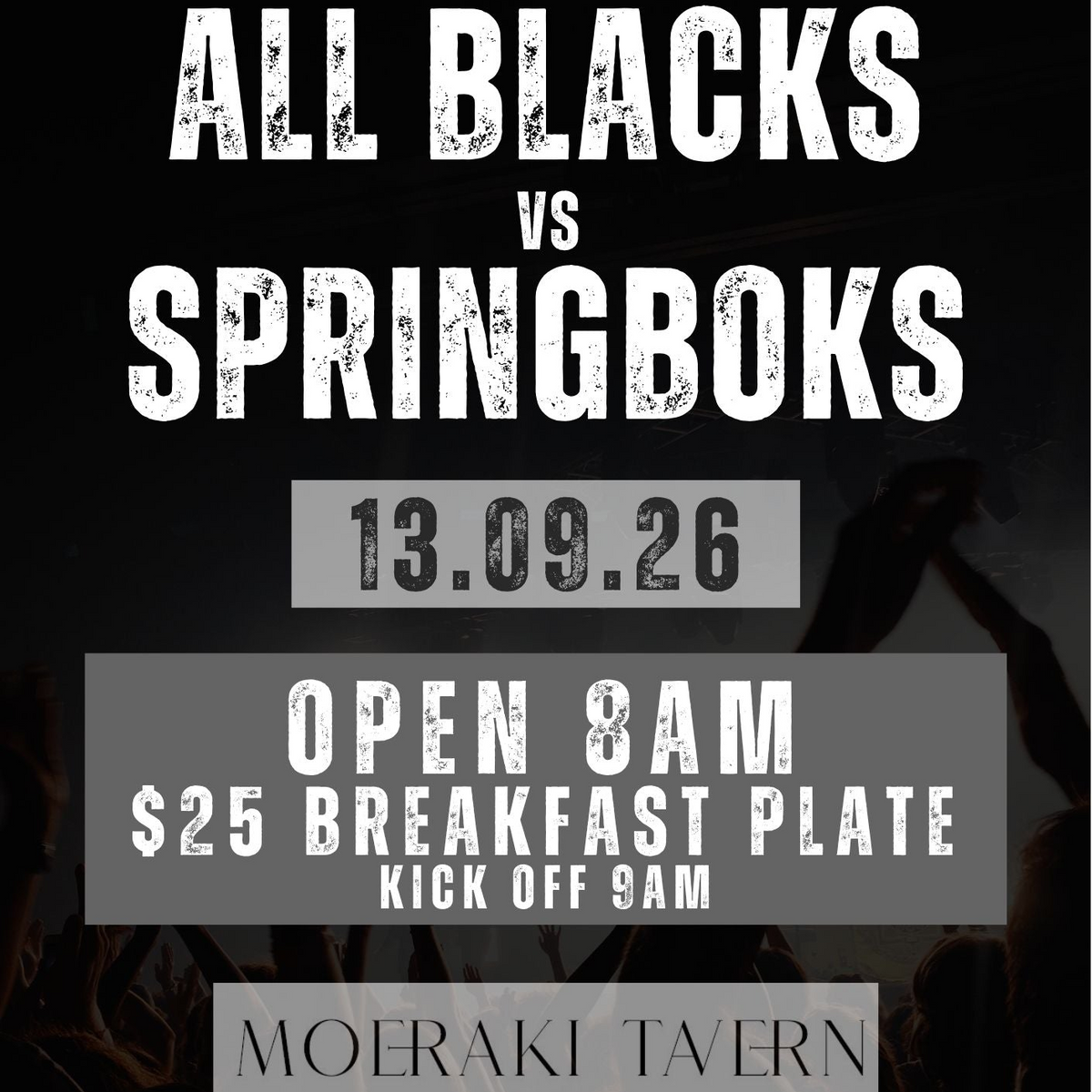 All Black vs SpringBoks Breakfast