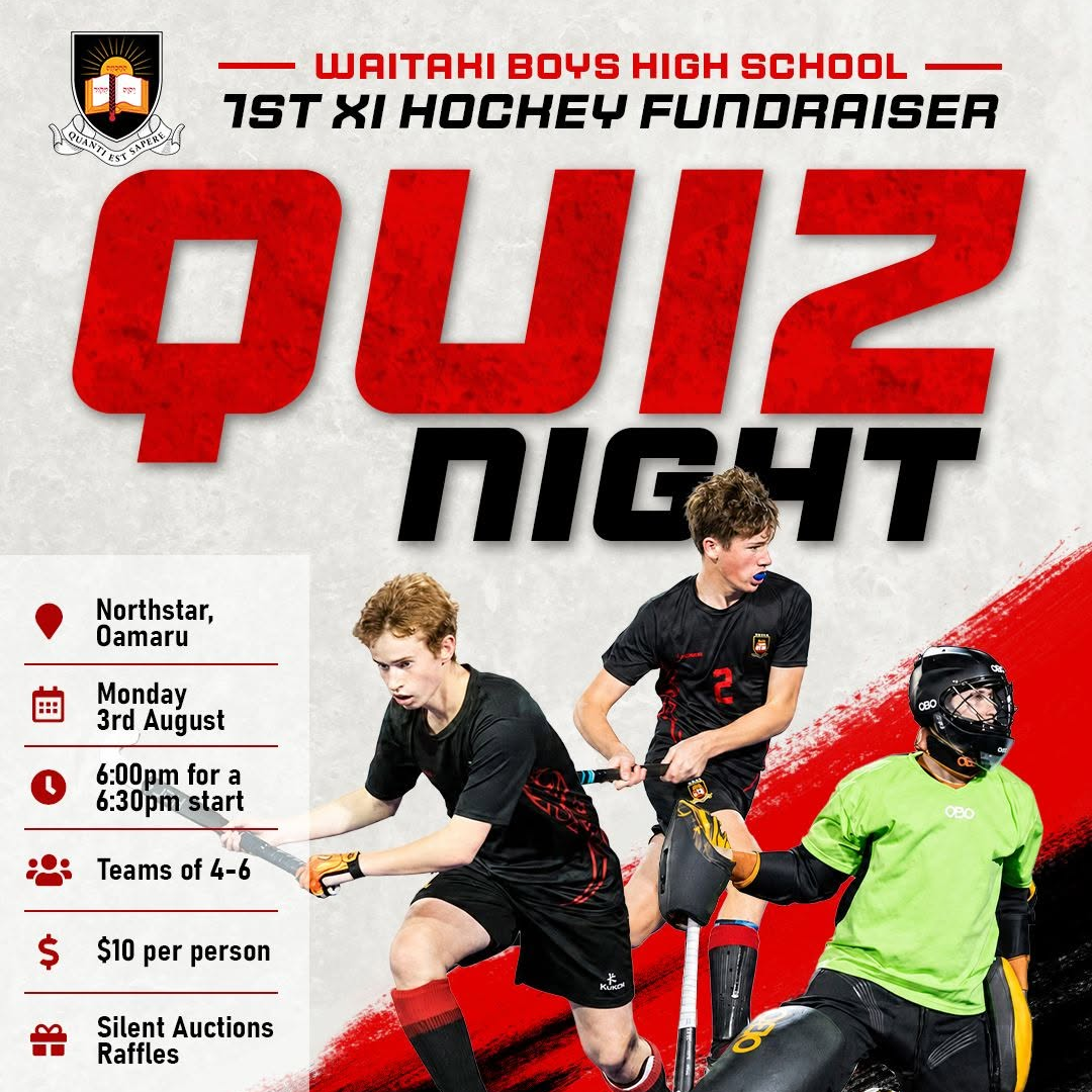 Quiz Night - Waitaki Boys Highschool Hockey Fundraiser