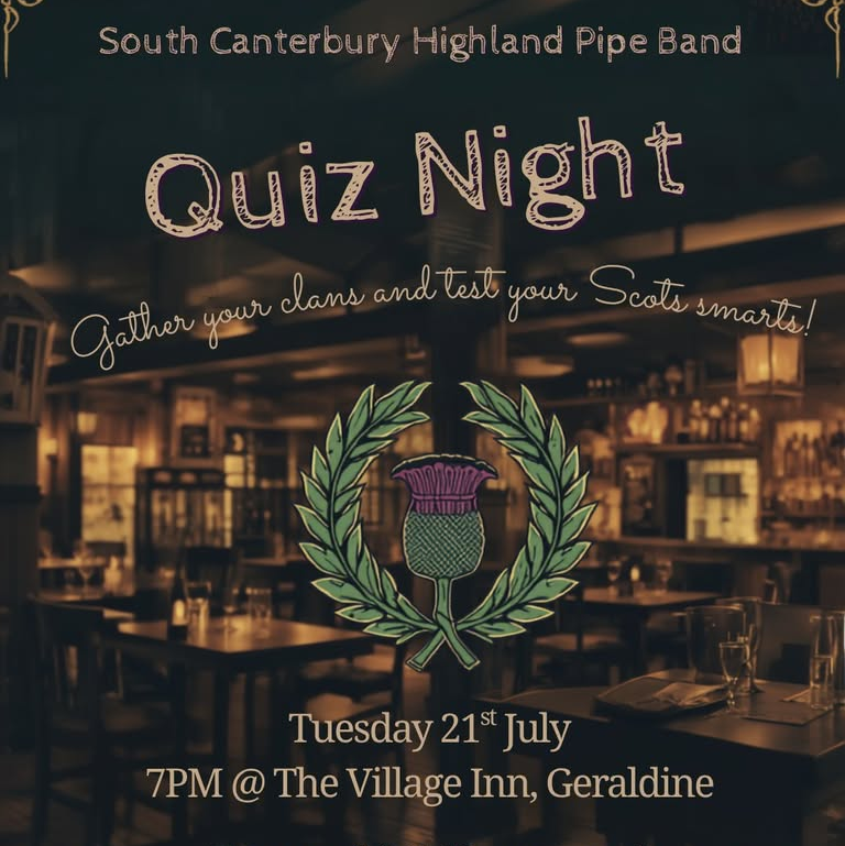 Quiz Night - South Canterbury Highland Pipe Band